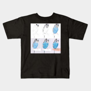 Parakeet - From Sketch to Portrait Kids T-Shirt